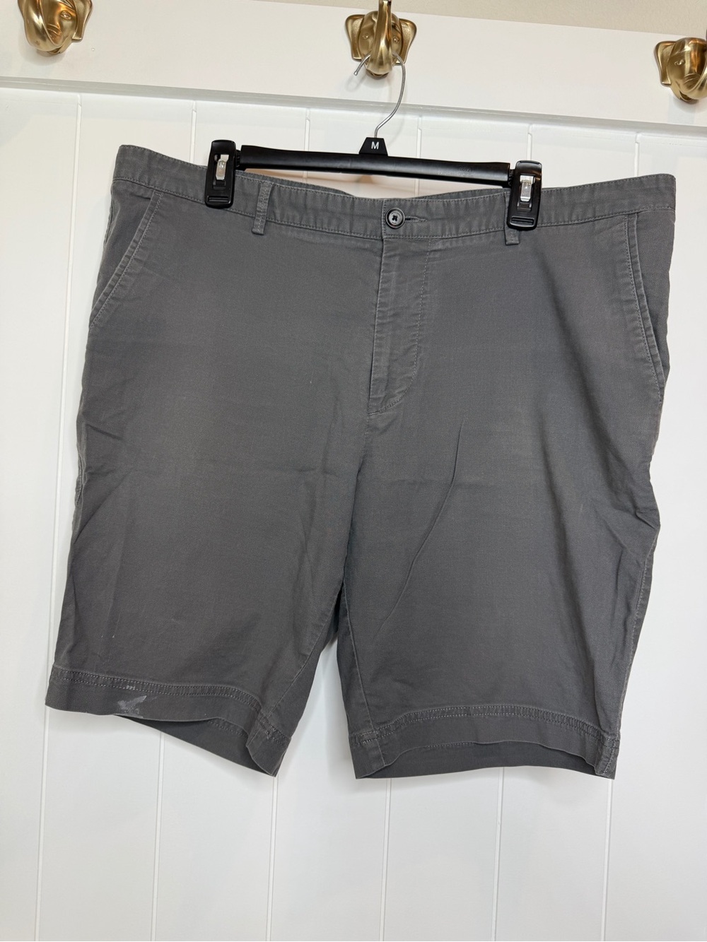 Hugo Boss Men's Charcoal Flat-Front Shorts